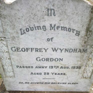 GORDON Geoffrey Wyndham -1938