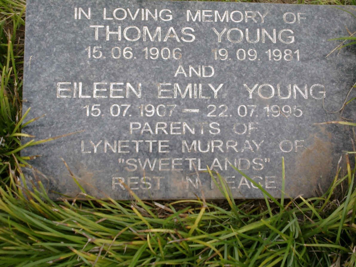 YOUNG Thomas 1906-1981 &amp; Eileen Emily 1907-1995
