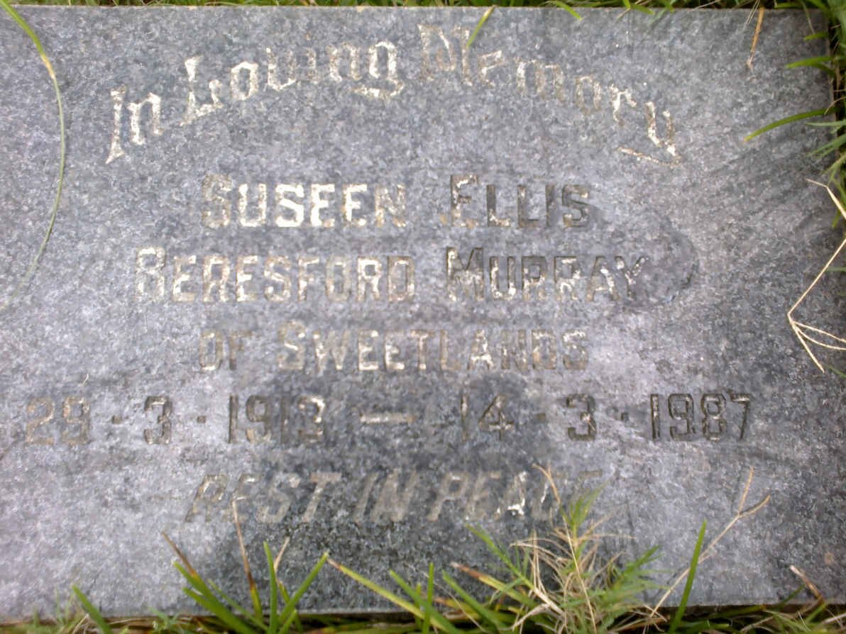 MURRAY Suseen Ellis Beresford 1912-1987