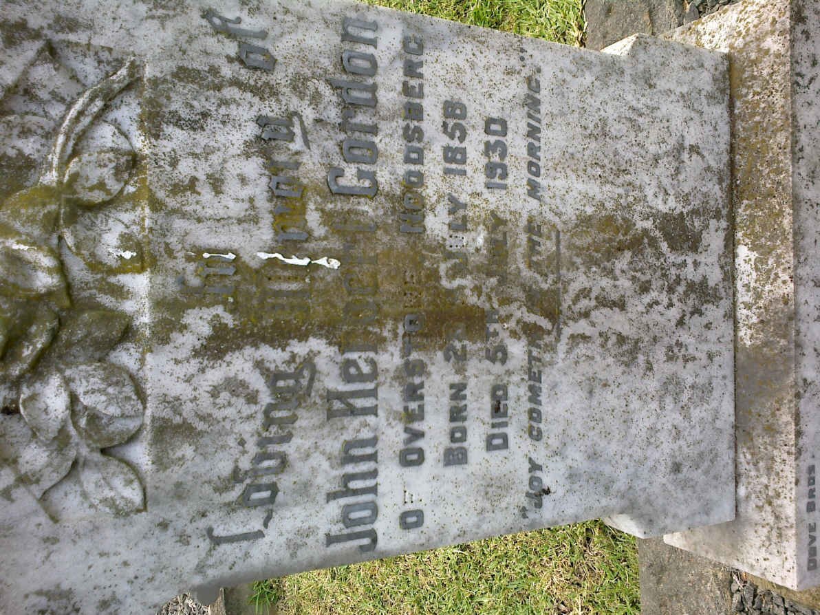 GORDON John Herbert 1858-1930