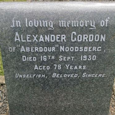 GORDON Alexander -1930