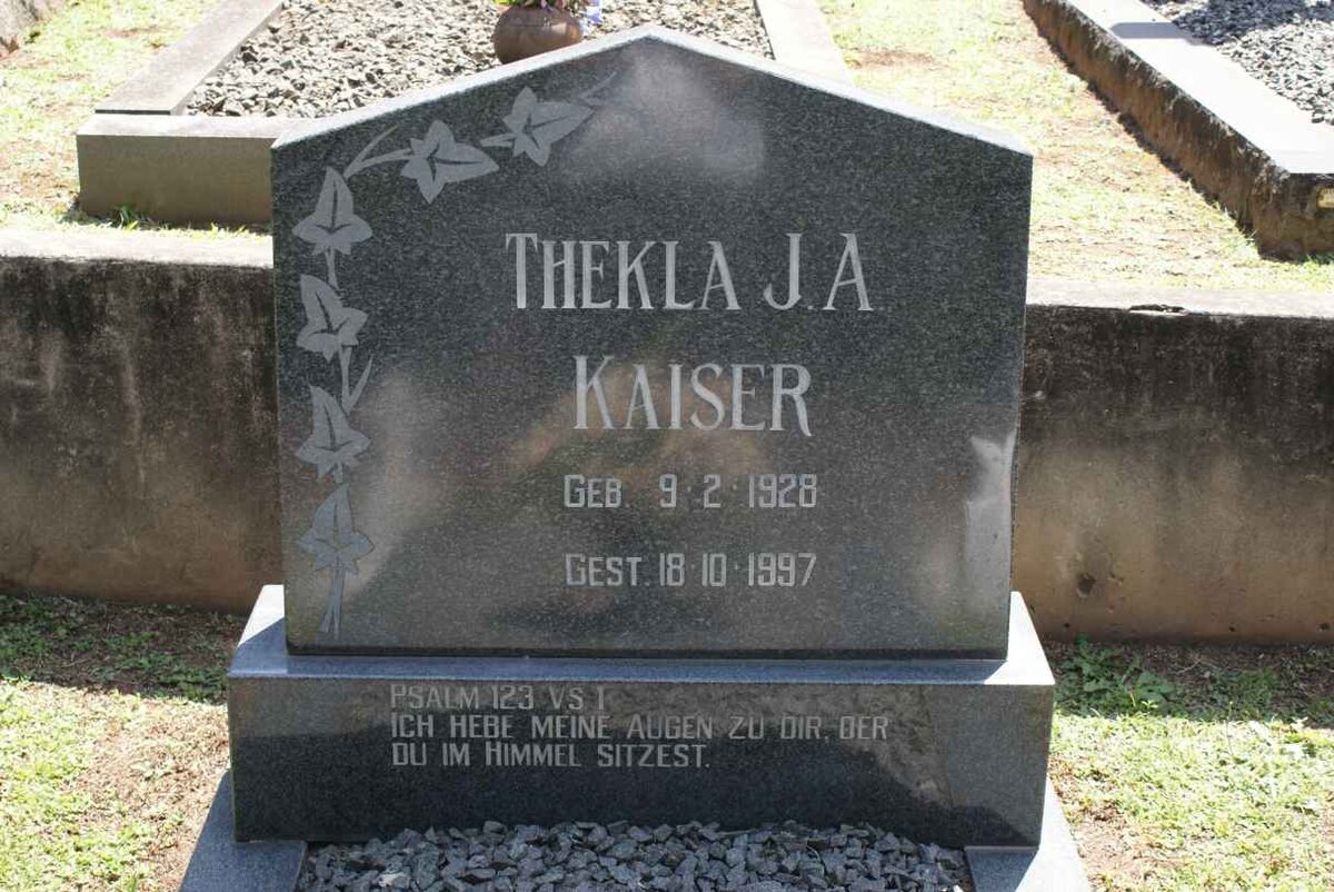 KAISER Thekla J.A. 1928-1997