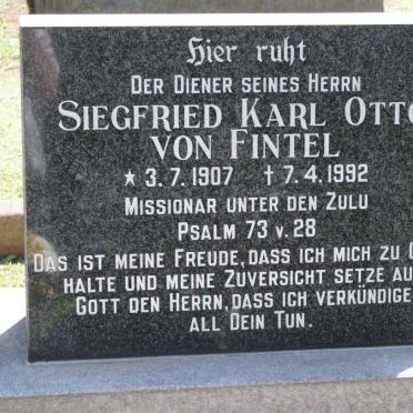 FINTEL Siegfried Karl Otto, von 1907-1992