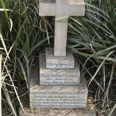 LOXFORD Mary Pauline Elizabeth 1908-1910