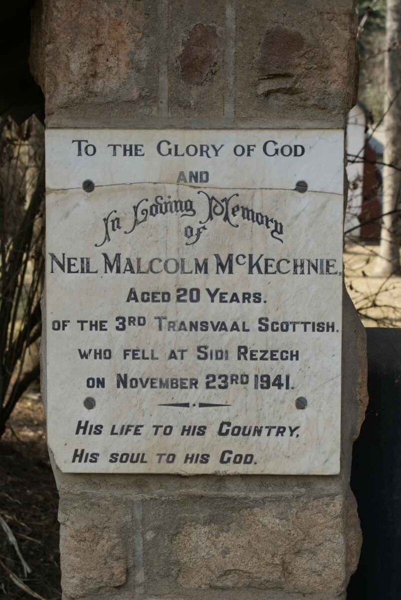 MCKECHNIE Neil Malcolm -1941