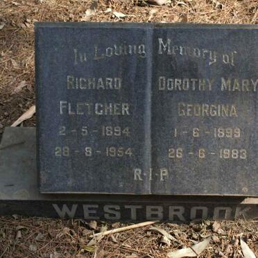 WESTBROOK Richard Fletcher 1894-1954 &amp; Dorothy Mary Georgina 1899-1983