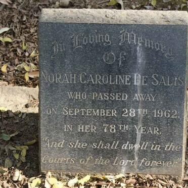 SALIS Norah Caroline, de -1962