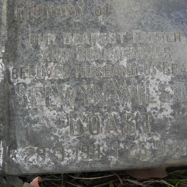 BOAST Selwyn Wilson 1911-1994