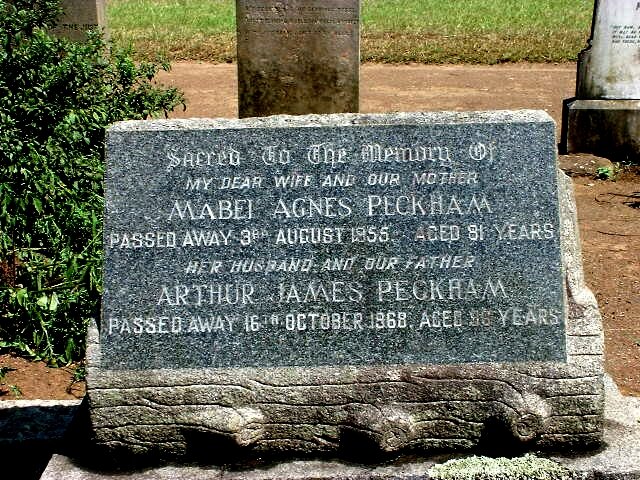 PECKHAM Arthur James -1968 &amp; Mabel Agnes -1955