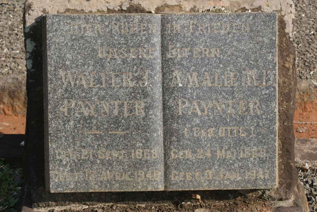 PAYNTER Walter J. 1868-1946 &amp; Amalie OTTO 1869-1947