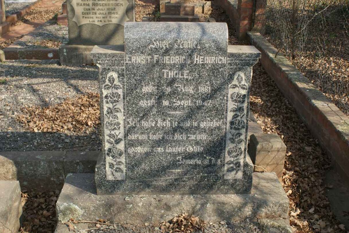 THÖLE Ernst Friedrich Heinrich 1881-1947