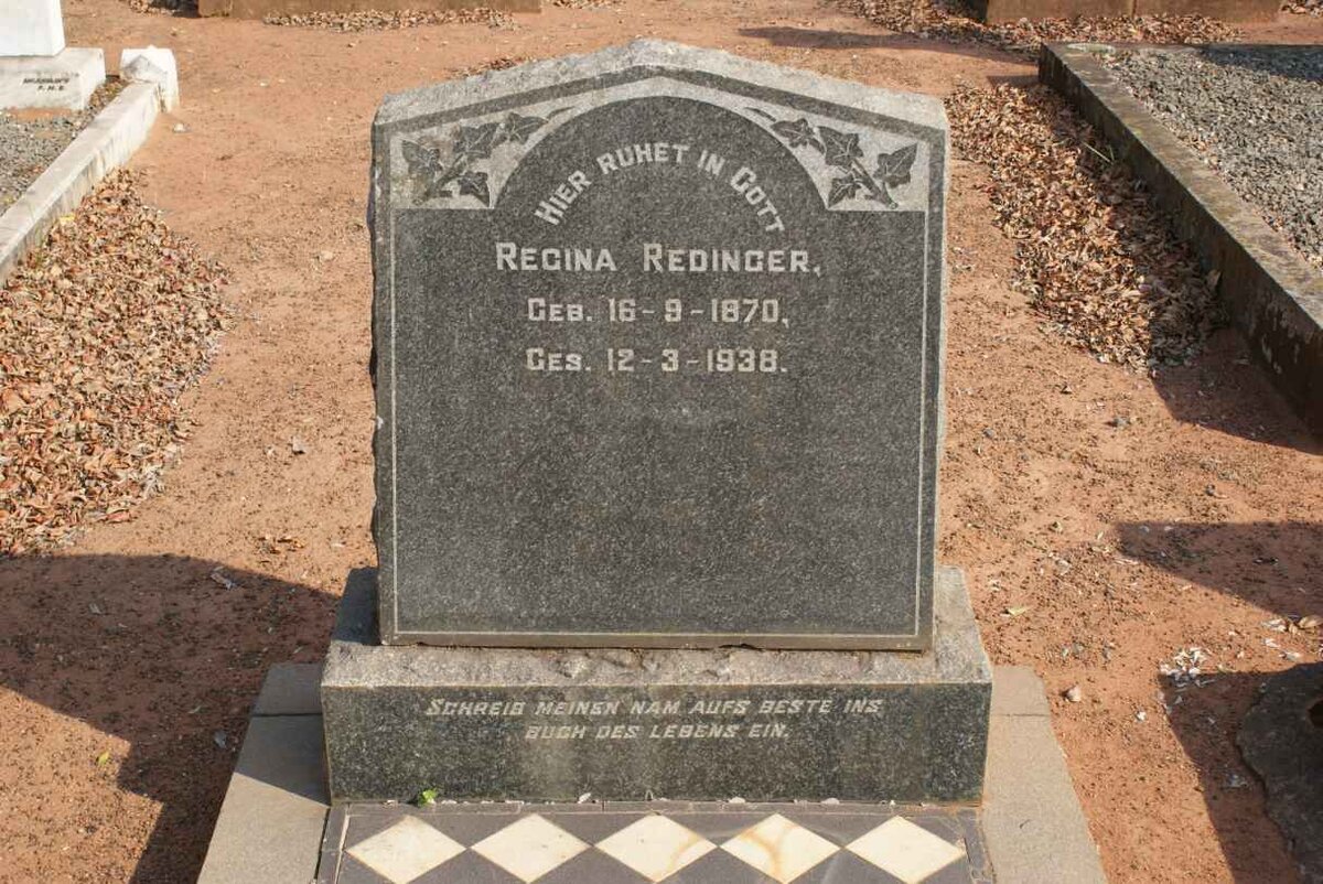 REDINGER Regina 1870-1938