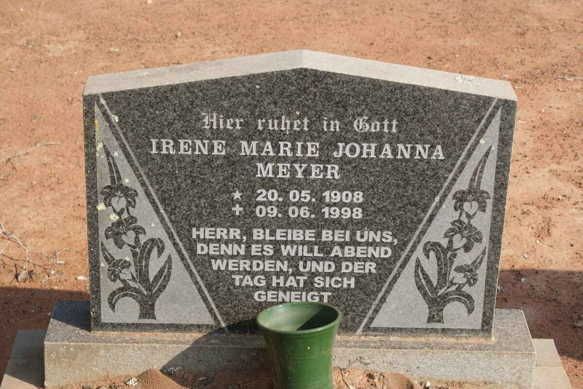 MEYER Irene Marie Johanna 1908-1998