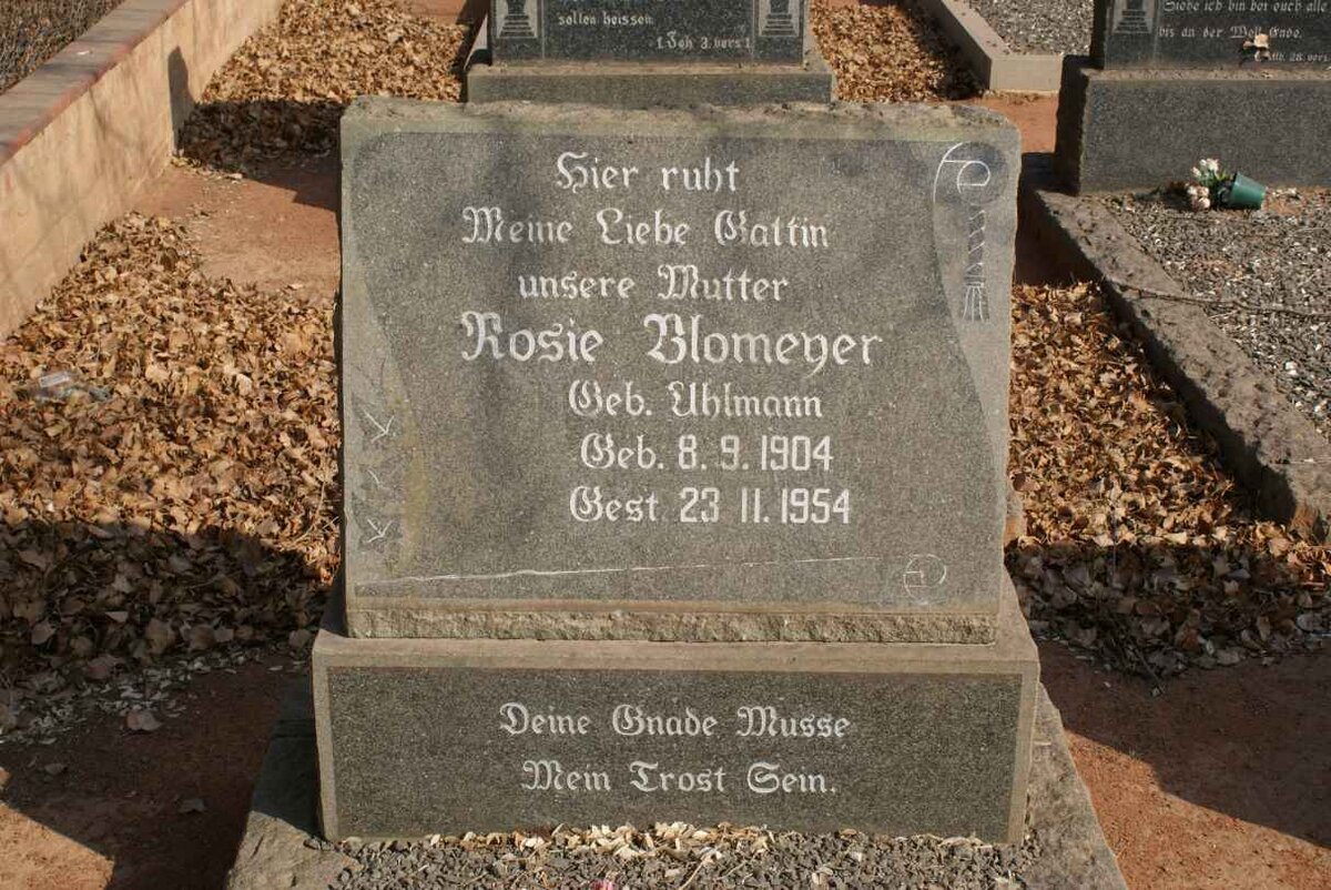 BLOMEYER Rosie nee UHLMANN 1904-1954