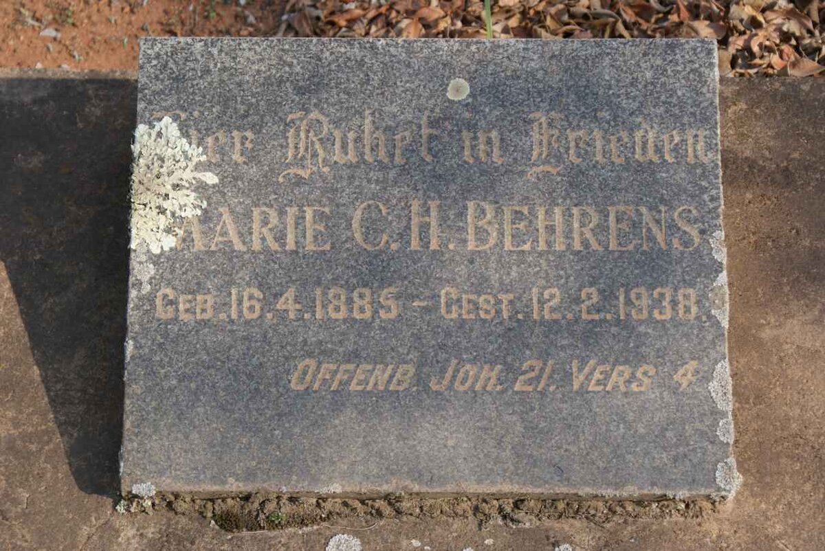 BEHRENS Marie C.H. 1885-1938
