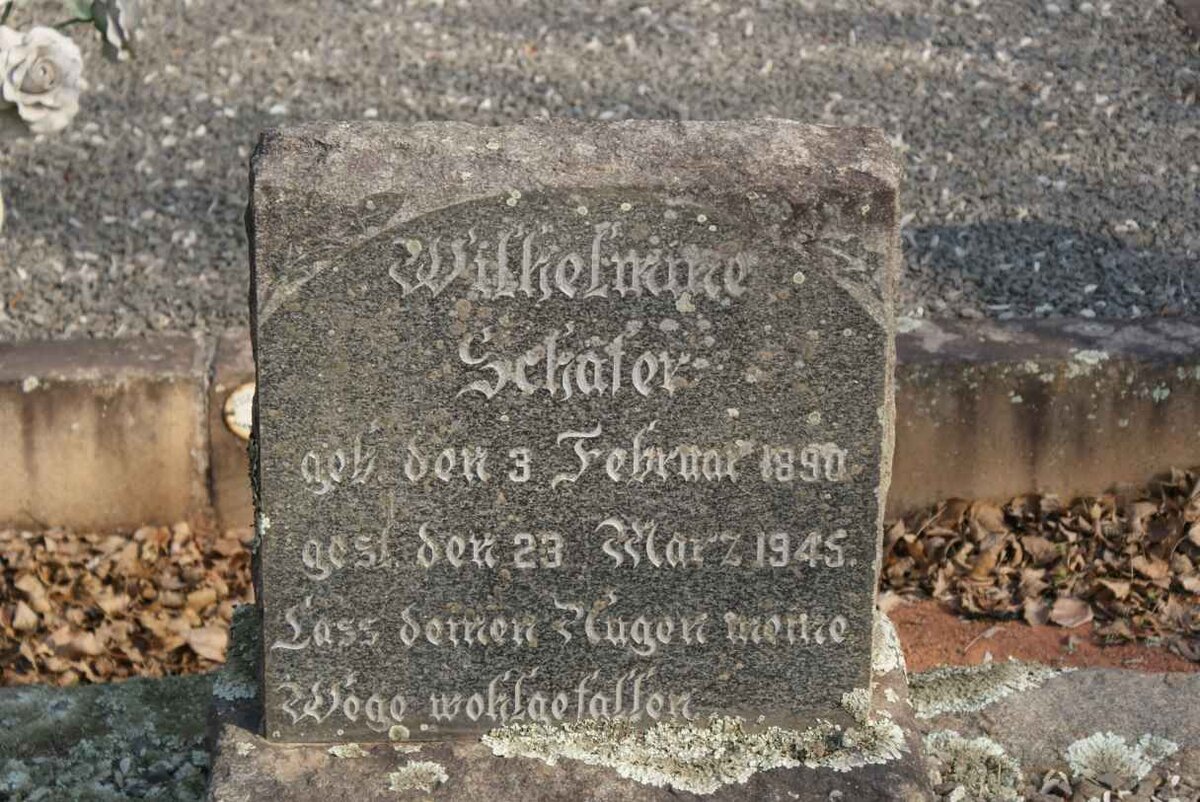 SCHATER Wilhelmine 1890-1945