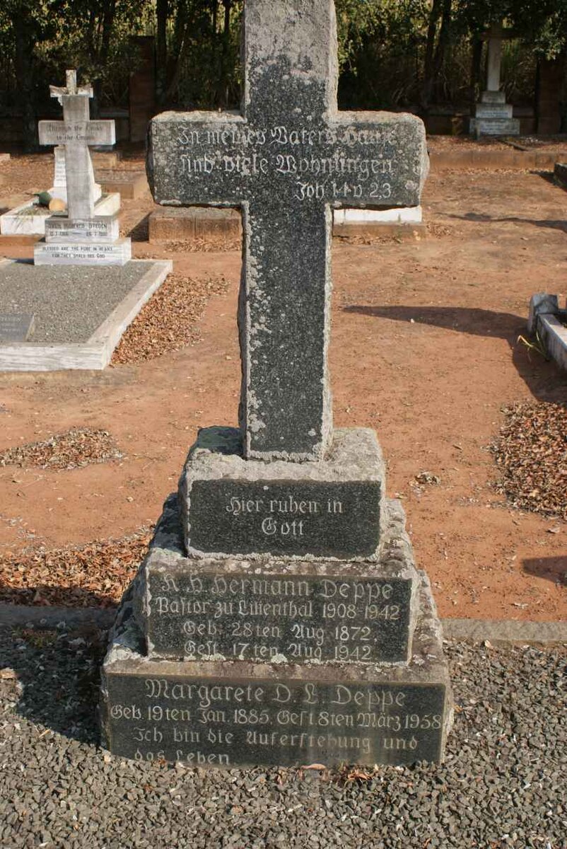 DEPPE A.H. Hermann 1872-1942 &amp; Margarete D.L. 1885-1958