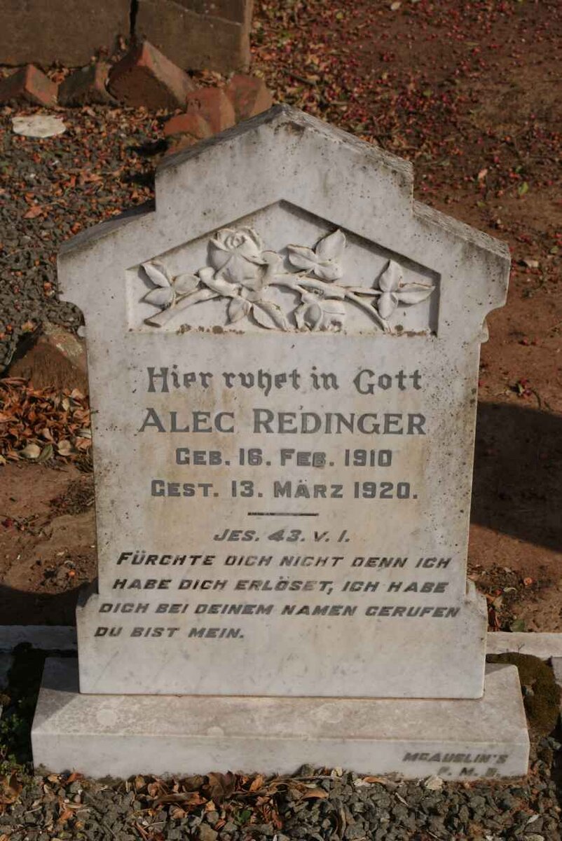 REDINGER Otto 1910-1920
