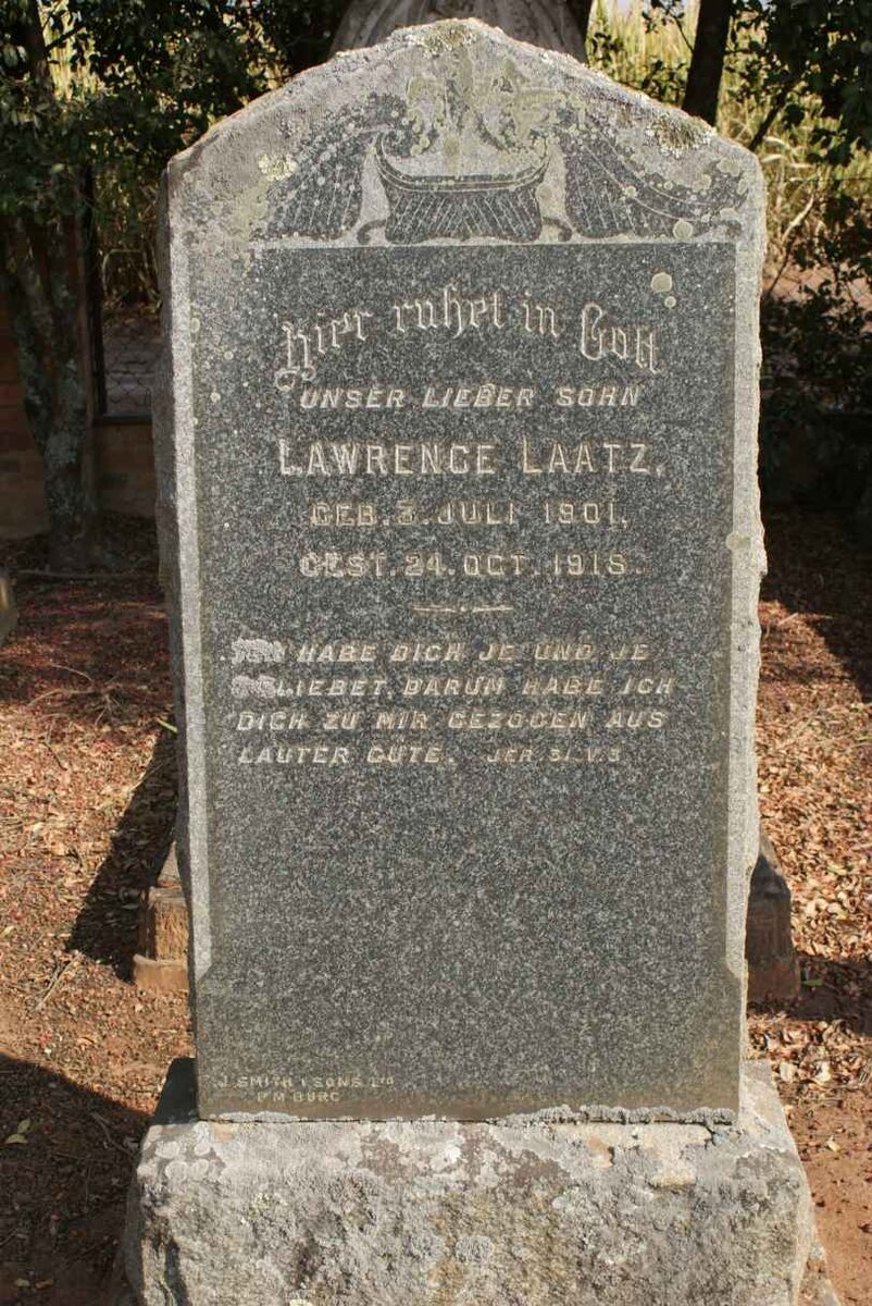 LAATZ Lawrence 1901-1918