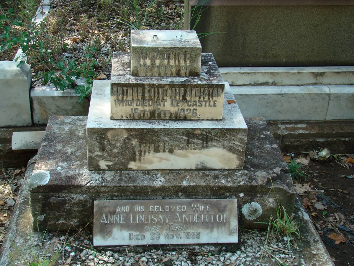 ANDERTON Arthur Coldthorp -1926 &amp; Anne Lindsay KING -1958