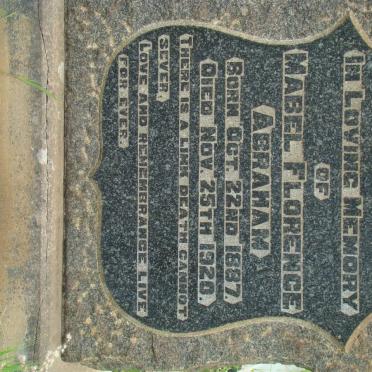 ABRAHAM Mabel Florence 1887-1920