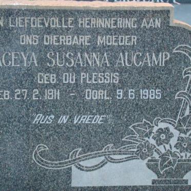 AUCAMP Lagenya Susanna nee DU PLESSIS 1911-1985