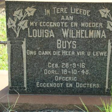 BUYS Louisa Wilhelmina 1916-1945