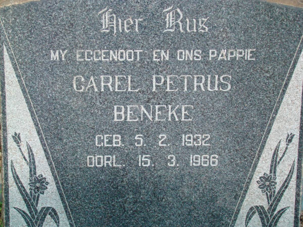 BENEKE Carel Petrus 1932-1966