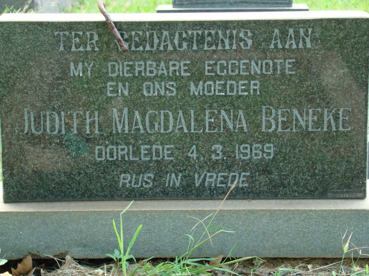 BENEKE Judith Magdalena -1969