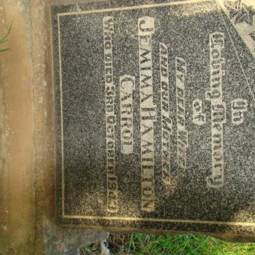 CARROL Jemima Hamilton -1943