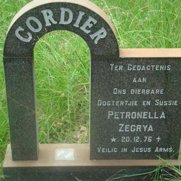 CORDIER Petronella Zegrya 1976-1976