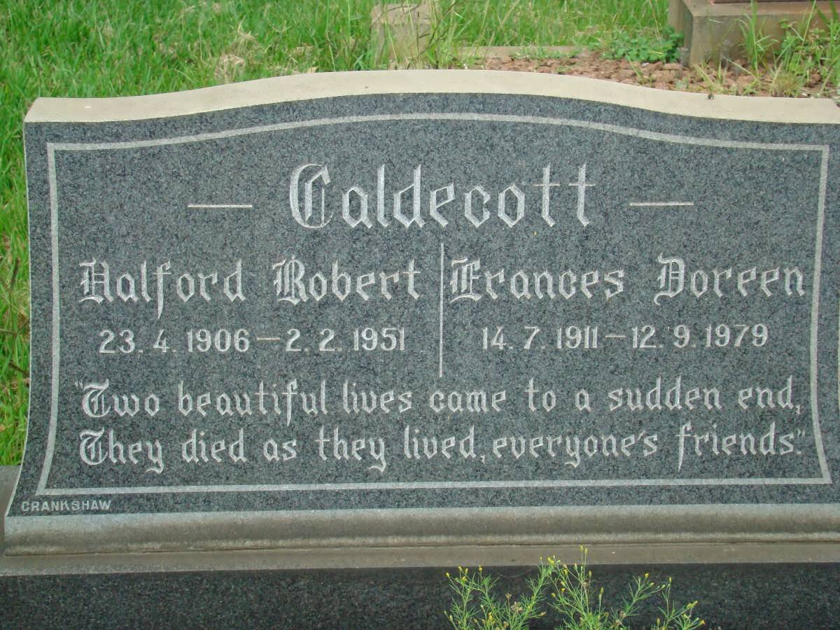 CALDECOTT Halford Robert 1906-1951 &amp; Frances Doreen 1911-1979
