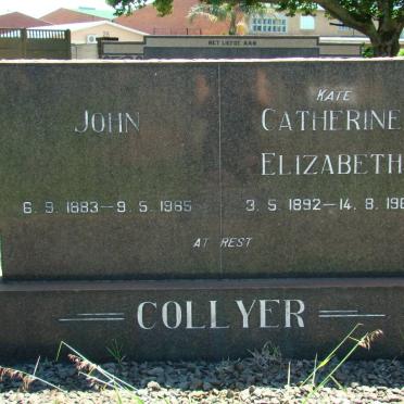 COLLYER John 1883-1965 &amp; Catherin Elizabeth 1892-1964
