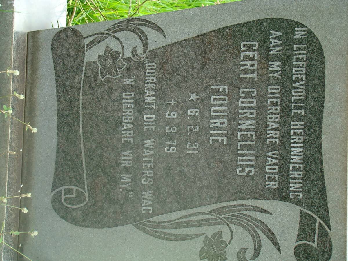 FOURIE Gert Cornelius 1931-1979
