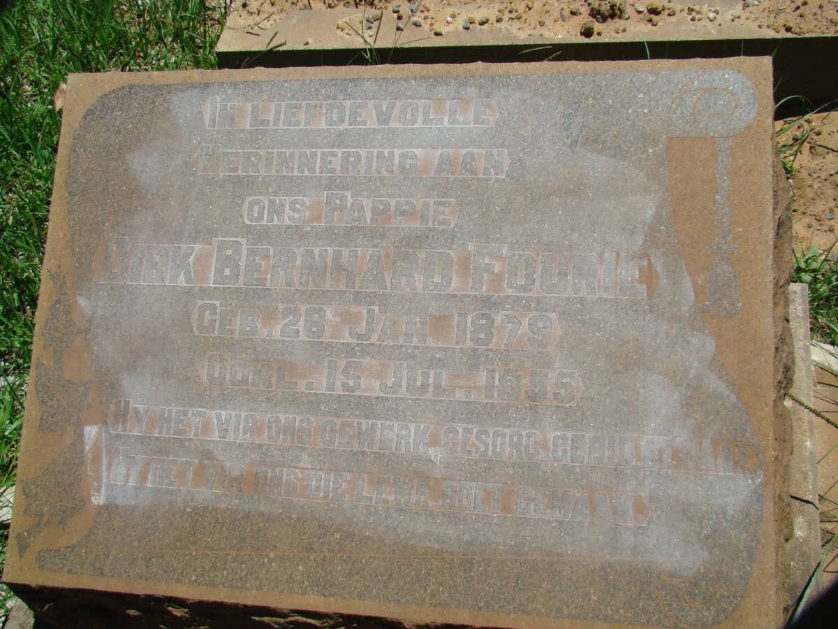 FOURIE Dirk Bernhard 1879-1955