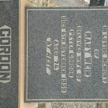 GORDON Mary Weir -1959