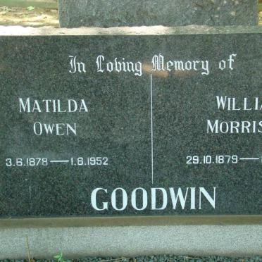 GOODWIN William Morrison 1879-1949 &amp; Matilda Owen 1878-1952