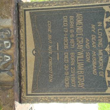 GREY William B. 1907-1936 &amp; Armende  E. 1871-1936