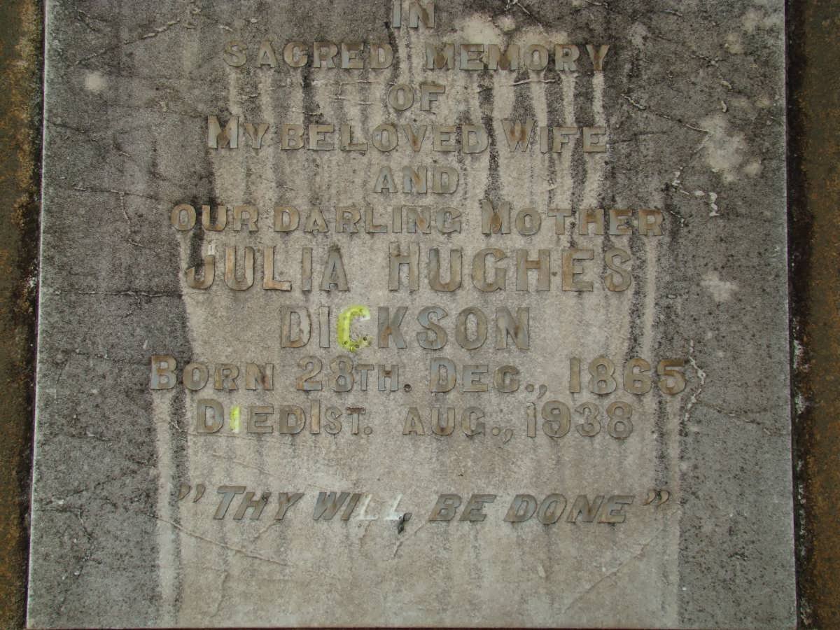 HUGHES DICKSON Julia 1865-1938