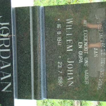JORDAAN Willem Johan 1941-1987