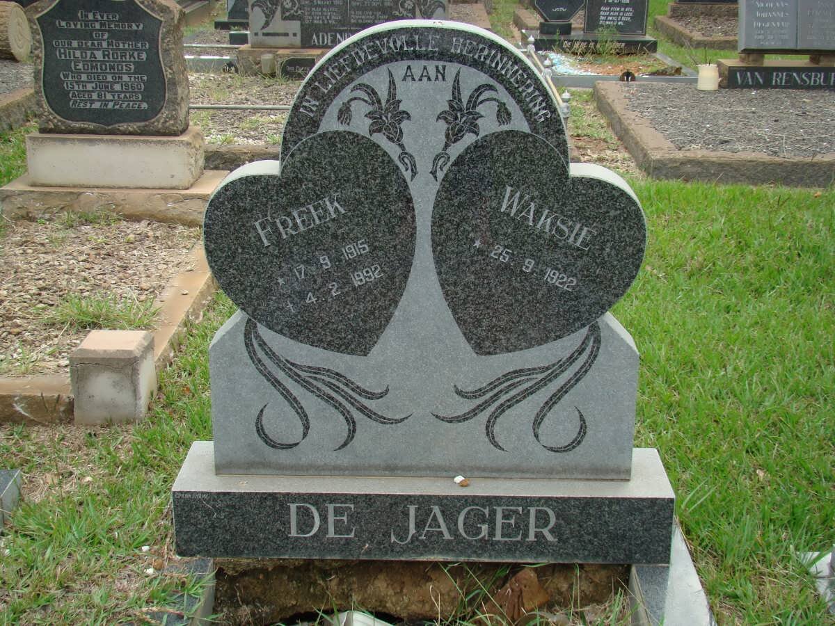 JAGER Freek, de 1915-1992 &amp; Waksie 1922-