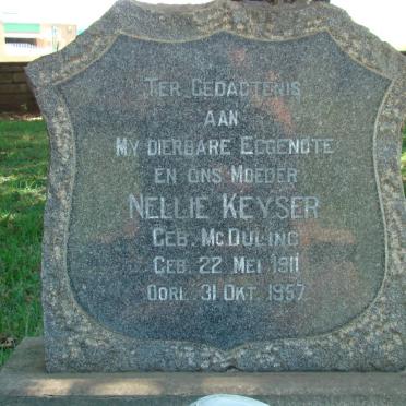 KEYSER Nellie nee McDULING 1911-1957