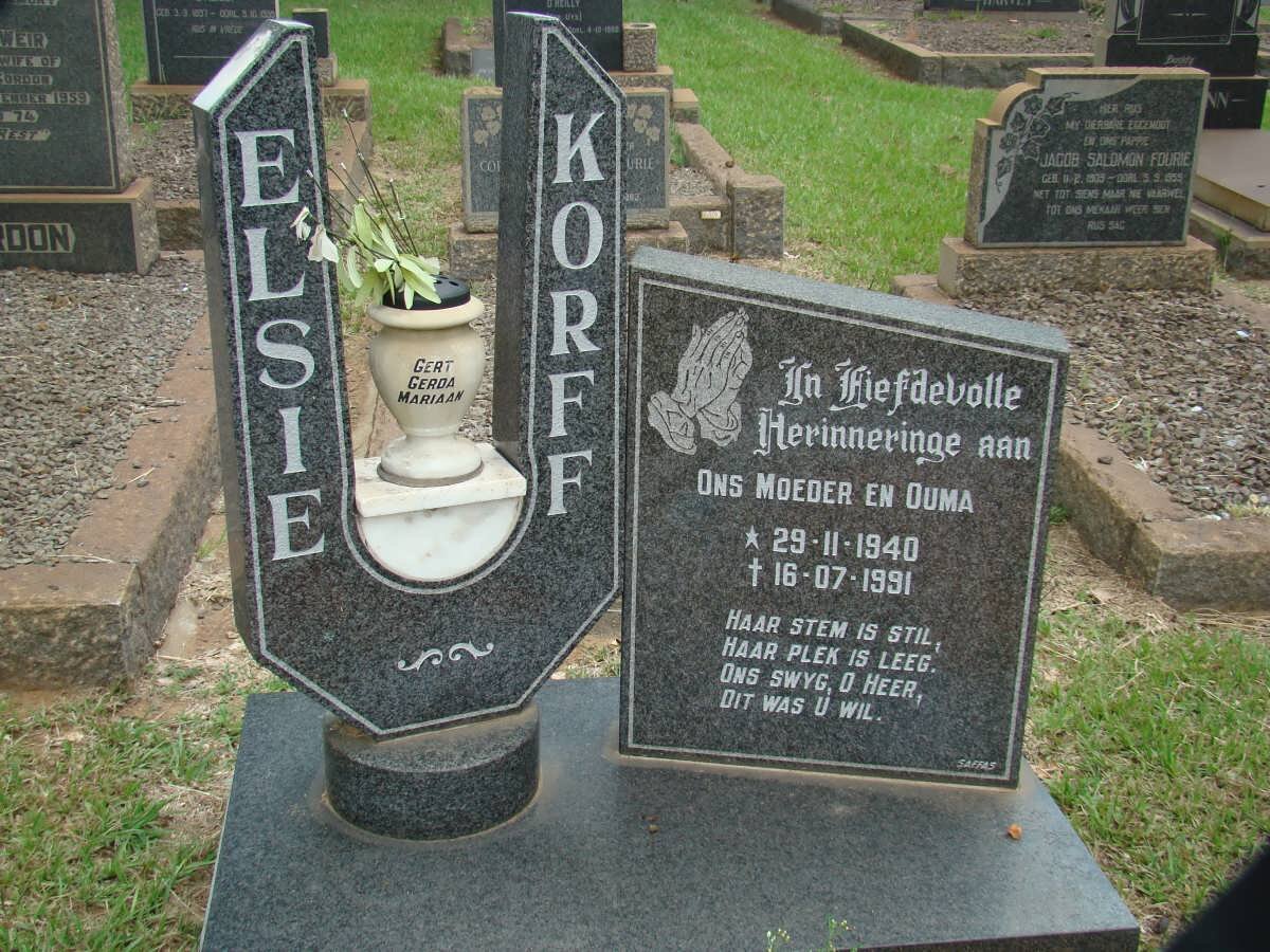 KORFF Elsie 1940-1991