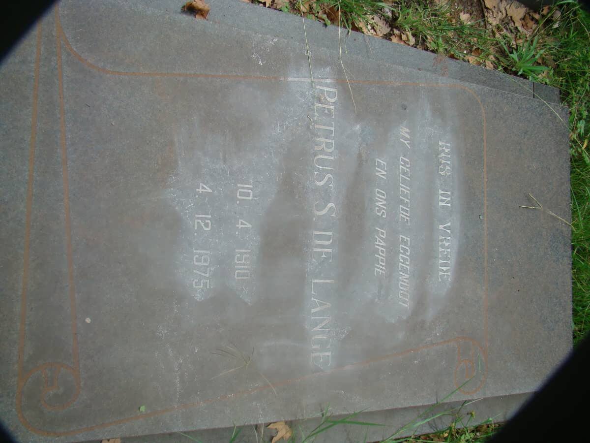 LANGE Petrus S., de 1910-1975