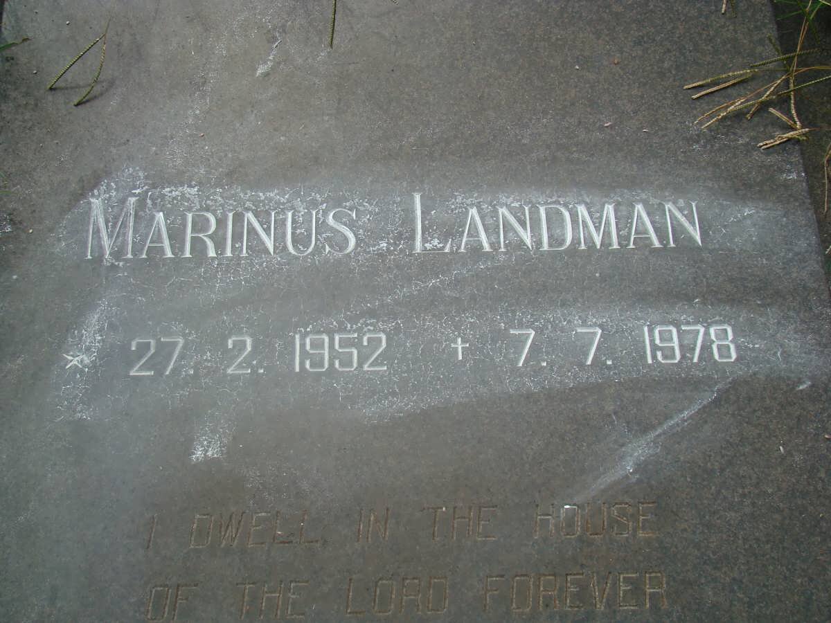LANDMAN Marinus 1952-1978