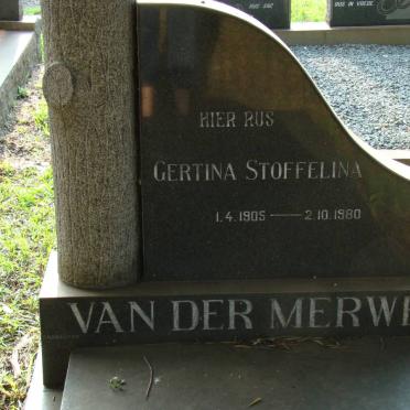 MERWE Gertina Stoffelina, van der 1905-1980