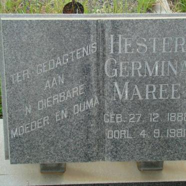 MAREE Hester Germina 1888-1981