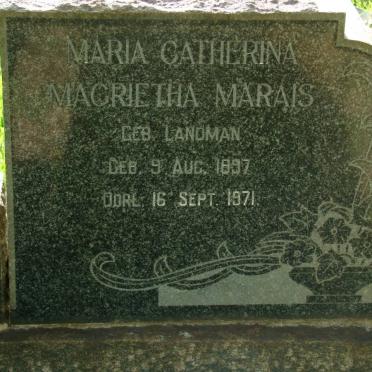 MARAIS Maria Catherina Magrietha nee LANDMAN 1897-1971