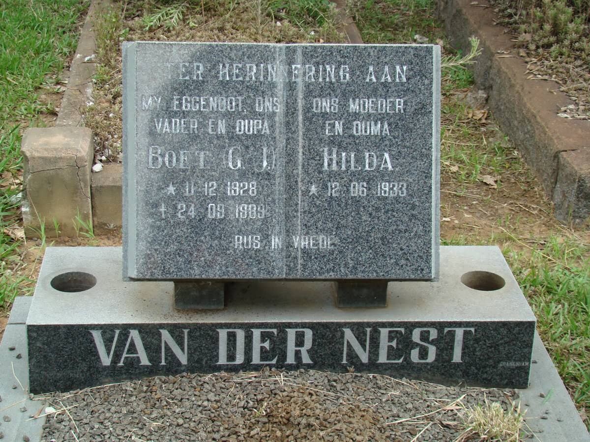NEST G.J., van der 1928-1989 &amp; Hilda 1933-
