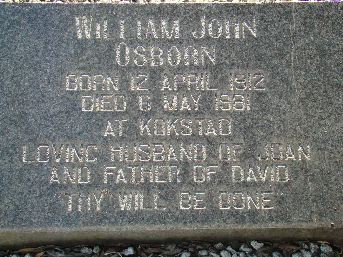 OSBORN William John 1912-1981